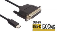 Adaptador USB 3.1 paralelo M DB25 1.5m