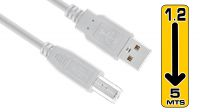 Cabo de conexão USB print cable tipo A-B cinza