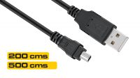 Cable de conexión USB 2.0 tipo A - Mini B 4 pines