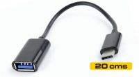 Cabo USB OTG tipo C Macho a USB A Fêmea 20cm (USB 2.0/3.0)