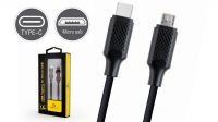 Cable USB-C M-USB 2.0 Micro B - M  Max.2.4Amp negro  1.5m.