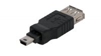 Mini cambiador de género USB-A Hembra / USB mini B 05 pines Macho