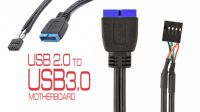 Cable adaptador interno para conectar a Placa Base USB 2.0 Hembra a USB 3.0 Macho 19 pines