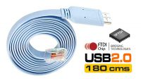 Cable de consola USB 2.0 a RJ45 Chip FTDI (RS232) Azul 1.8m