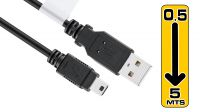Cable USB 2.0 Tipo A-Mini B 5 pines M/M