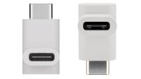 Adaptador  USB C  Macho-Femêa  angulado 90º branco