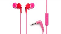 Jack para auriculares 3.5mm ergonómico Rojo y Rosa 1.2m