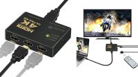 Switch HDMI com comando 3P 4K preto