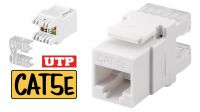 KeyStone jack UTP  RJ 45 Cat.5E  LSA+  branco