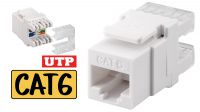 Keystone Jack RJ45 Cat.6 cravamento automático branco