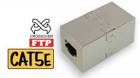 Adaptador Cross Over RJ45 F/F STP Cat. 5E