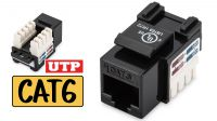 Conector Keystone UTP RJ45 Cat.6 preto