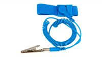 Muñequera Antiestática con Pinza Cocodrilo y Cable Enroscado - Para Reparación Electrónica