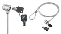 Candado de seguridad con llave y cable de acero, 1,5m