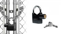 Candado con llave y alarma sonora