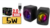 Altavoz de mesa USB led 2.0 5W 2 x 2.5W