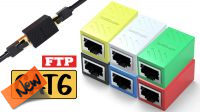 Adaptador en línea RJ45 1:1 Negro