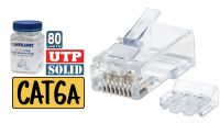 Conetor RJ 45 Cat. 6A UTP 15µ solido AWG24-26 (80)