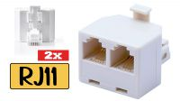 Adaptador em T duplo RJ11 1x M - 2x F