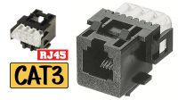 Conector UTP RJ45 F Cat-3