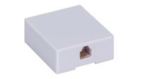 Caja de conexión RJ12/45 de superficie, blanco