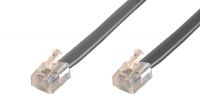 Cable Tel./Fax negro RJ12 6P M/M