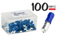 Conjunto de 100 terminales tipo bala macho 1.5mm - 2.5mm Azul