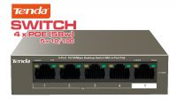 Switch 19" 5 portas 10/100Mbps com 4 portas POE 802.3at 30W