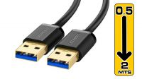 Cabo USB Ugreen US128 3.0 A-A M/M preto