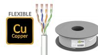 Bobina de cable U/UTP Cat. 5E flexible CU Gris