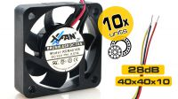 Ventilador 12V 40mm x 40mm x 10 mm con rodamientos (10unid)