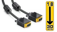 Cable VGA doble apantallamiento Premium HD15 Macho / HD15 Macho Negro